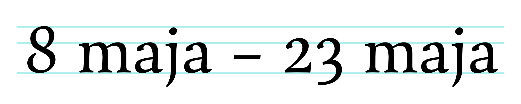 Rodzaje kresek w wyrażeniach od… do… (Maecenas)