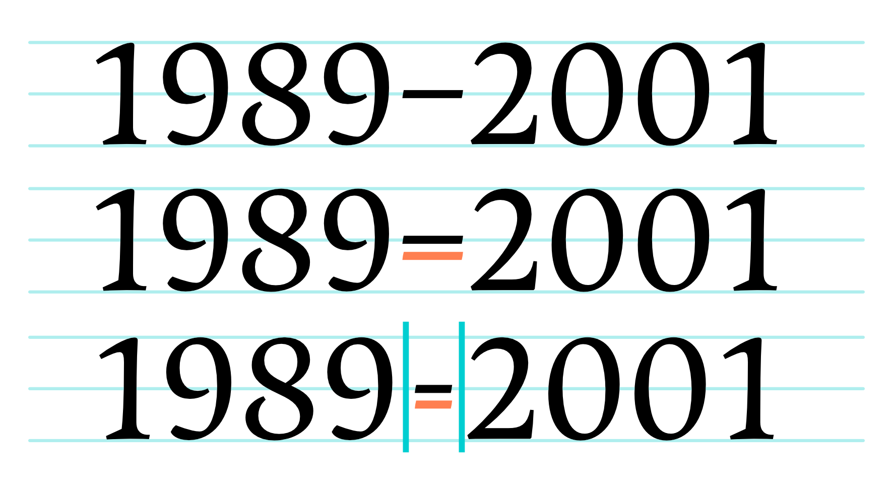 Rodzaje kresek w wyrażeniach od… do… (Maecenas)